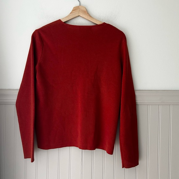 Vintage Country Shop XS Wool Silk Rust Button Cardigan - Picture 3 of 3